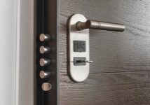 Opening an office door. Commercial lockout services available.